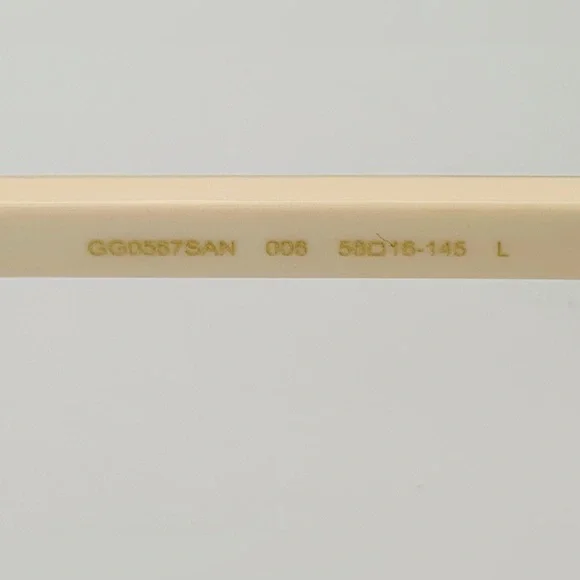 GUCCI GG0567SAN 006 square sunglass ivory white frame brown/light mirror lenses - Picture 15 of 16